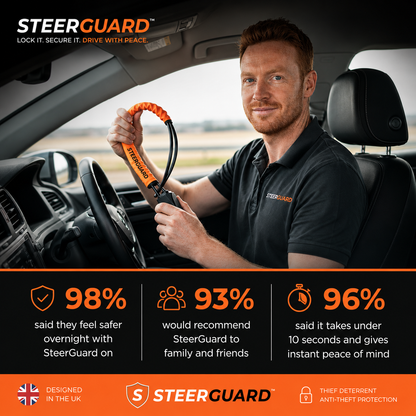 STEERGUARD™ Steel Cable Steering Wheel Lock